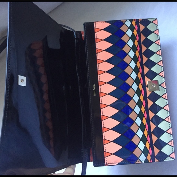 Auth Paul Smith Patent Leather Clutch Crossbody - Picture 4 of 8